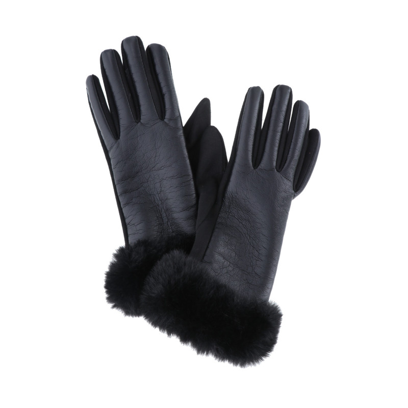 GANTS AVEC BORD EN FAUSSE FOURRURE