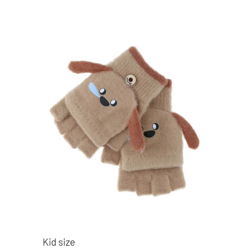 GANTS ENFANT TRICOTES AVEC PETIT CHIEN