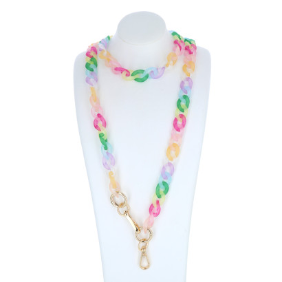 COLLAR TELÉFONO CON ENLACES GRUESOS DE RESINA