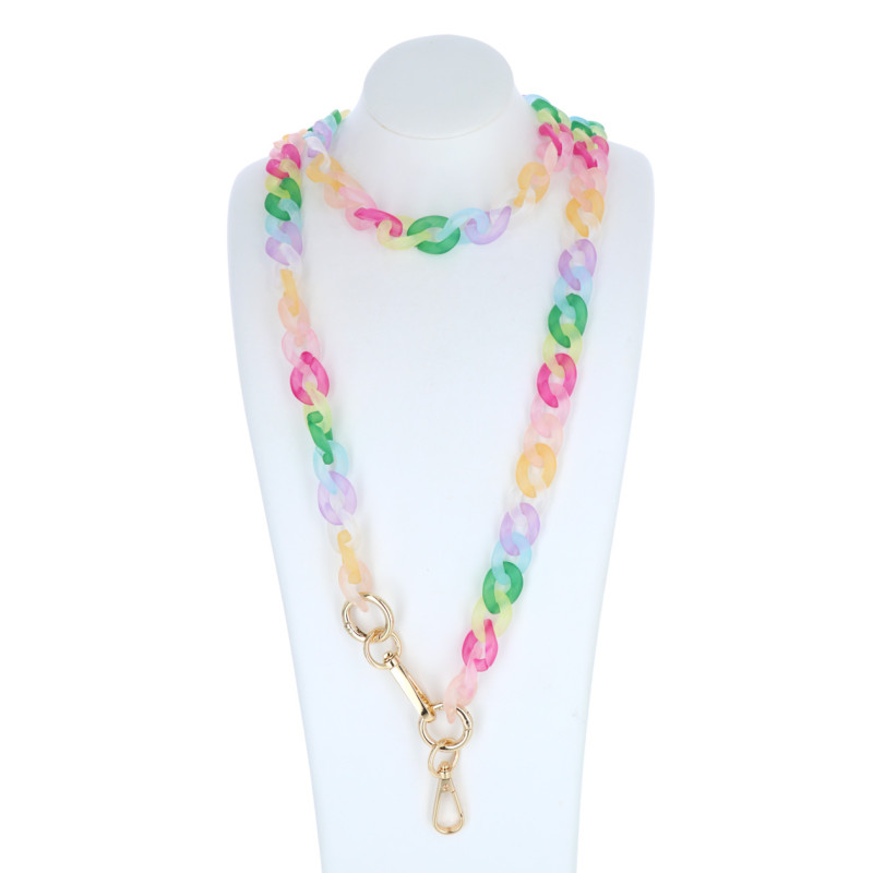 COLLAR TELÉFONO CON ENLACES GRUESOS DE RESINA
