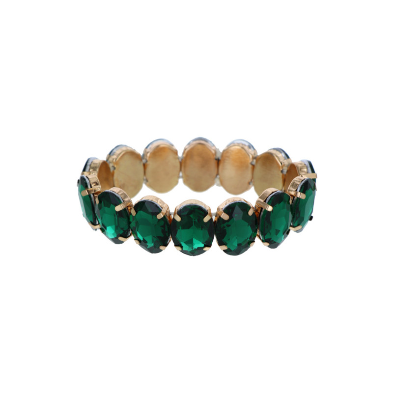 PULSERA GOMA CON PERLAS FACETADAS