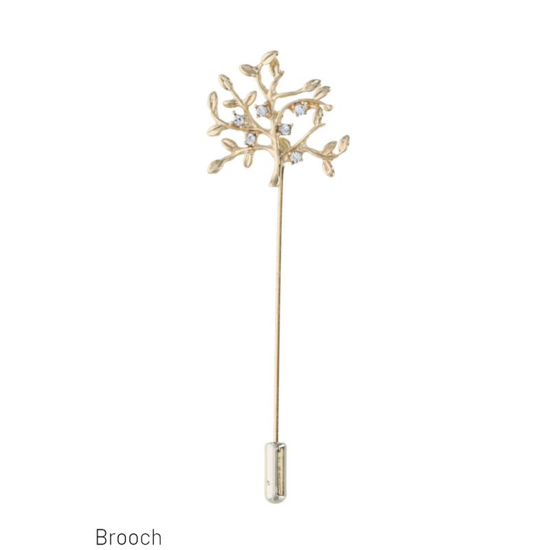 BROCHE CON ÁRBOL Y ESTRAS