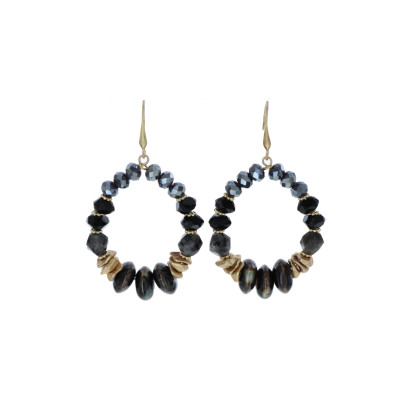 PENDENTES REDONDOS CON MULTIPLES PERLAS
