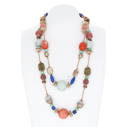 COLLAR DE MULTI-PERLAS Y PERLAS