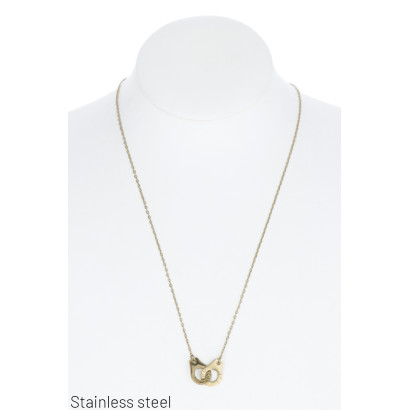 COLLAR EN ACERO CON COLGANTE ESPOSAS