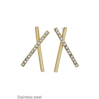 STEEL EARRING GEOMETRIC SHAPE