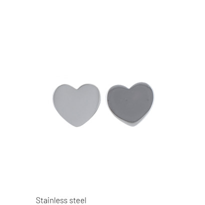 PENDIENTE DE ACERO CON COLGANTE DE CORAZON