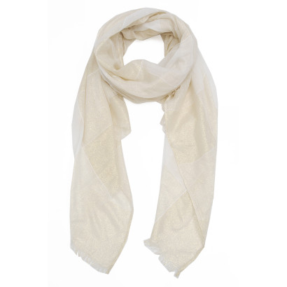 FOULARD TISSE COULEUR UNI & LUREX