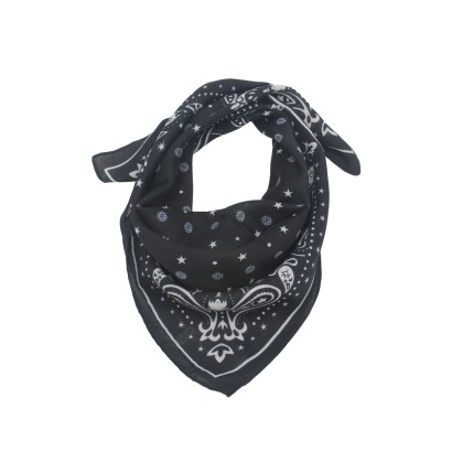 SQUARE POLYWOOL SCARF WITH PAISLEY PATTERN