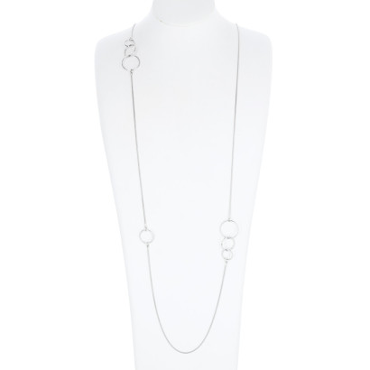 LONG NECKLACE WITH RING & METAL PENDANT