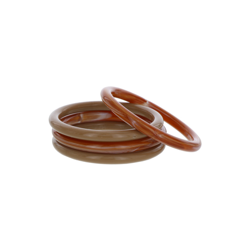 SET: 4 PULSERAS DE RESINA EFECTO DE MÁRMOL
