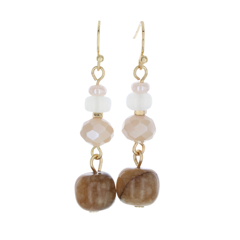 PENDIENTES Y PERLAS FACETADAS, PERLAS, PIEDRAS
