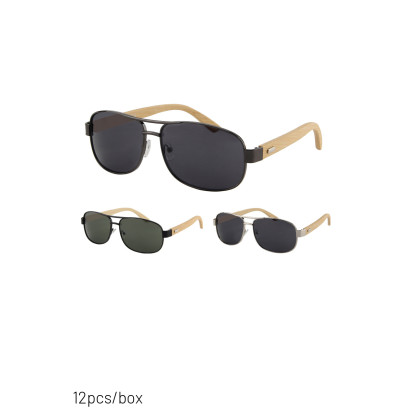 GAFAS SOL FORMA RECTANGU., BRAZOS IMITACIÓN MADERA