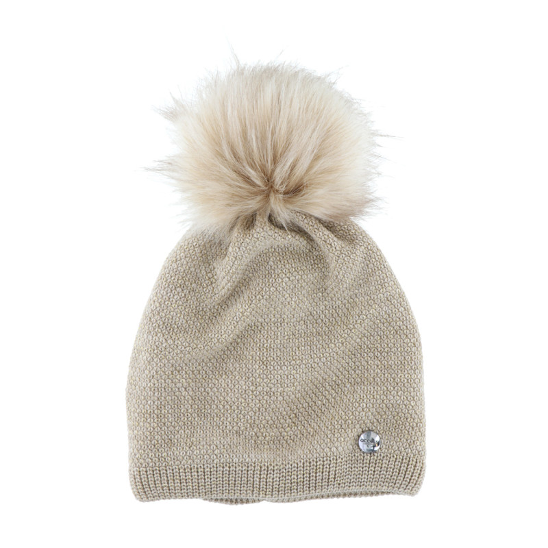 GORRO  DE PUNTO CON LUREX Y POMPÛN