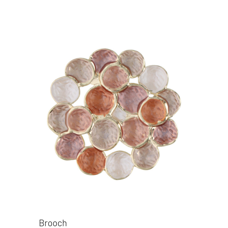 BROCHE FORMA REDONDO Y MULTICOLORES