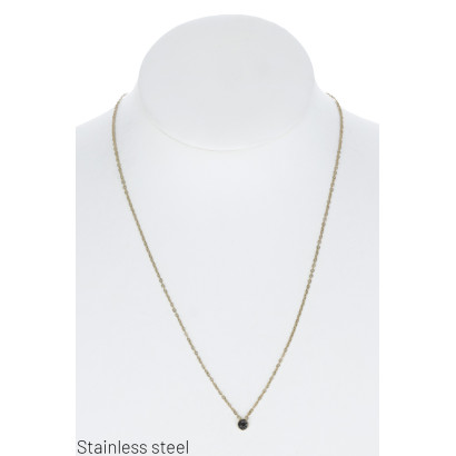 COLLAR EN ACERO CON COLGANTE LENTEJUELAS