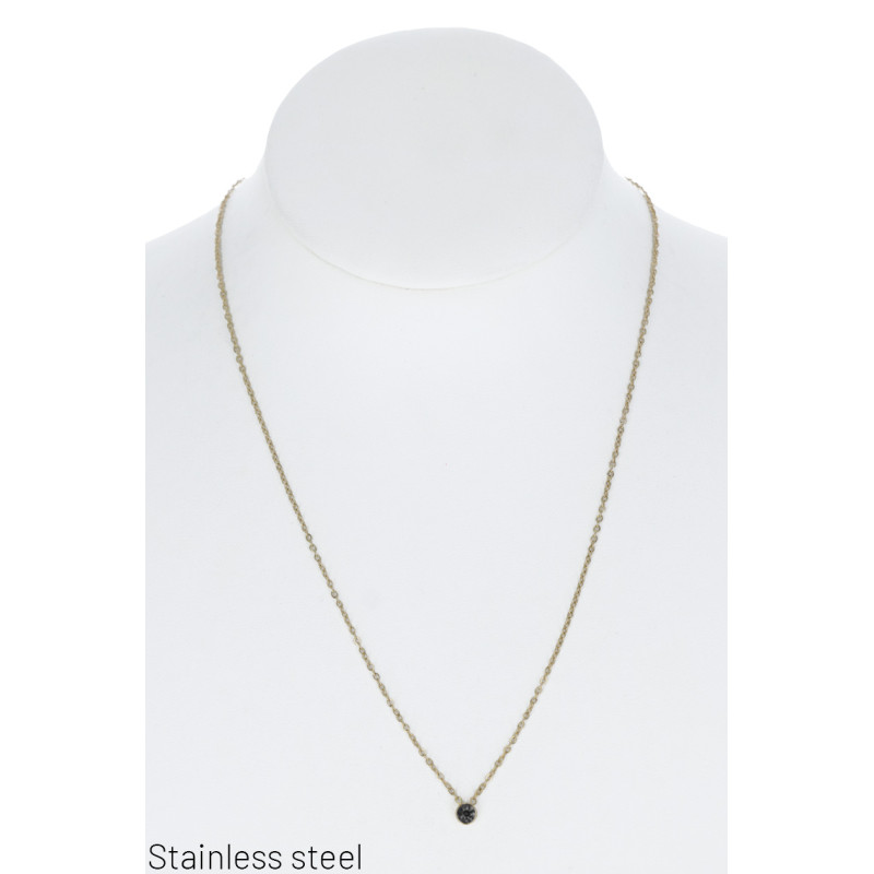 COLLAR EN ACERO CON COLGANTE LENTEJUELAS