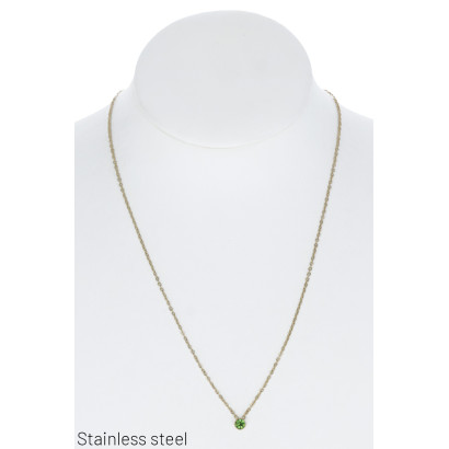 COLLAR EN ACERO CON COLGANTE LENTEJUELAS