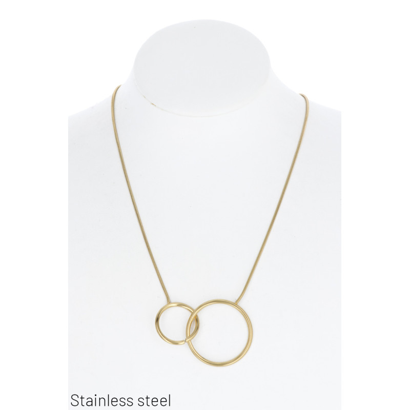 STAAL HALSKETTING MET RING HANGERS