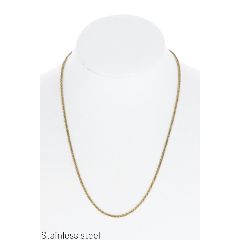 COLLAR EN ACERO ENREDADO CADENA