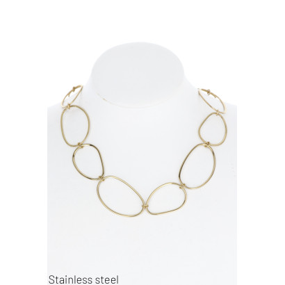 STAAL HALSKETTING MET RING HANGERS