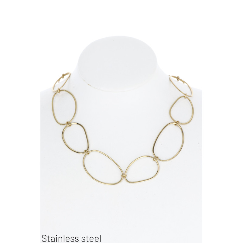 STAAL HALSKETTING MET RING HANGERS