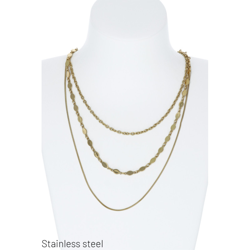 COLLIER 3 RANGS EN ACIER