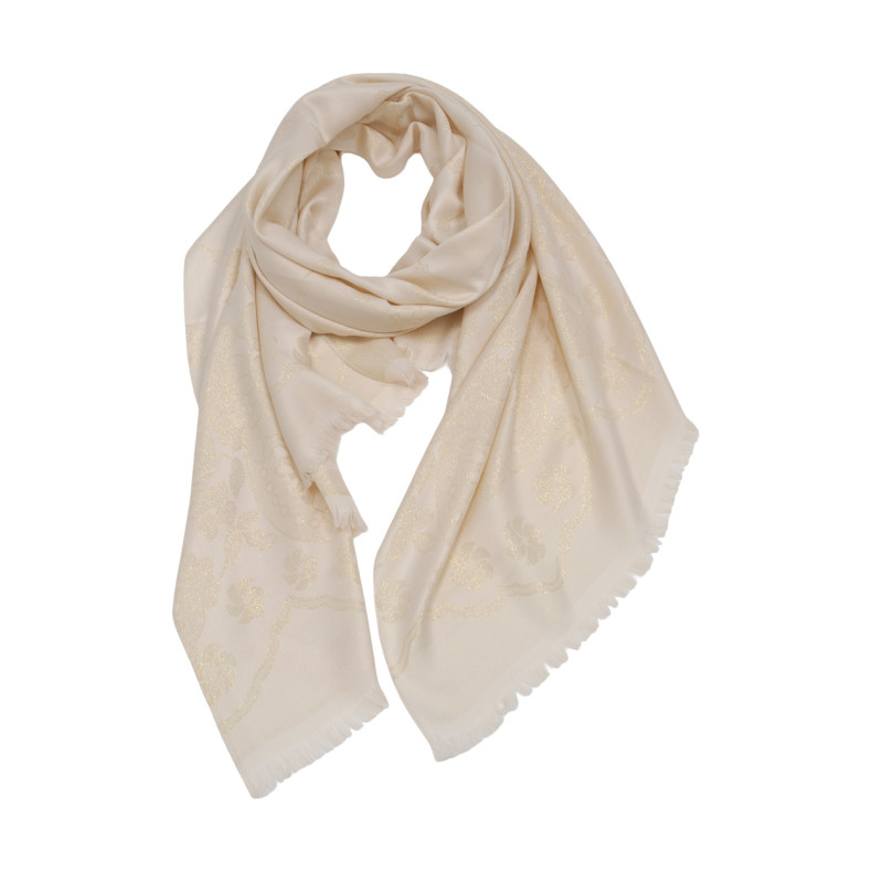 ÉCHARPE TISSÉE COULEUR UNIE AVEC FIL EN LUREX