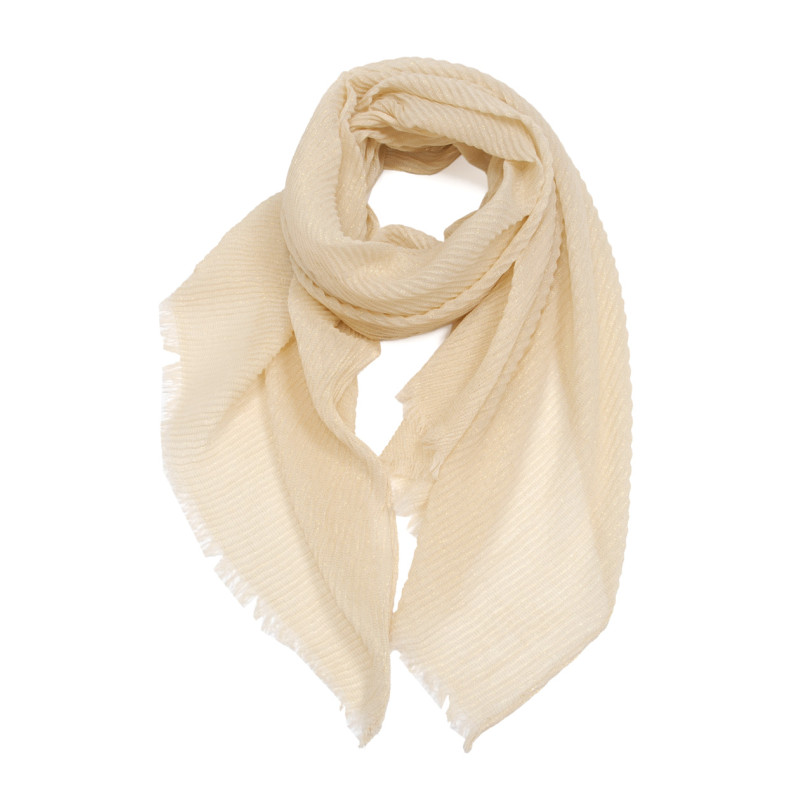 BUFANDA PLISSA DE COLOR LISO