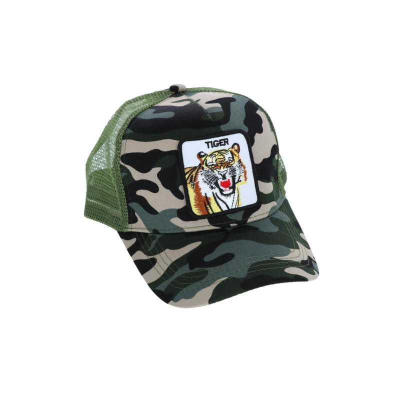 GORRA DE POLIÉSTER CON PARCHE DE TIGRE