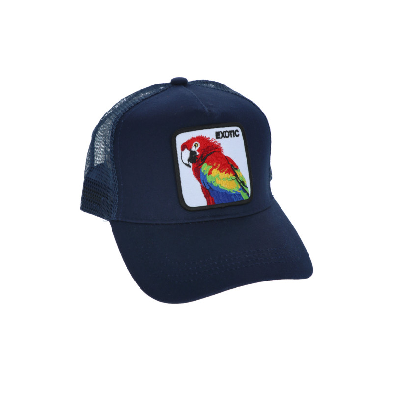 GORRA DE POLIÉSTER CON ESTAMPADO DE LOROS
