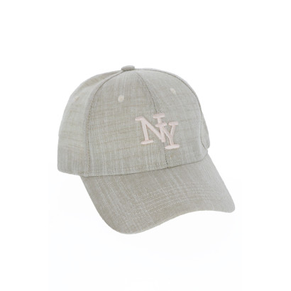 CASQUETTE COULEUR UNI DELAVE AVEC LOGO:NY