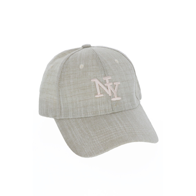 CASQUETTE COULEUR UNI DELAVE AVEC LOGO:NY