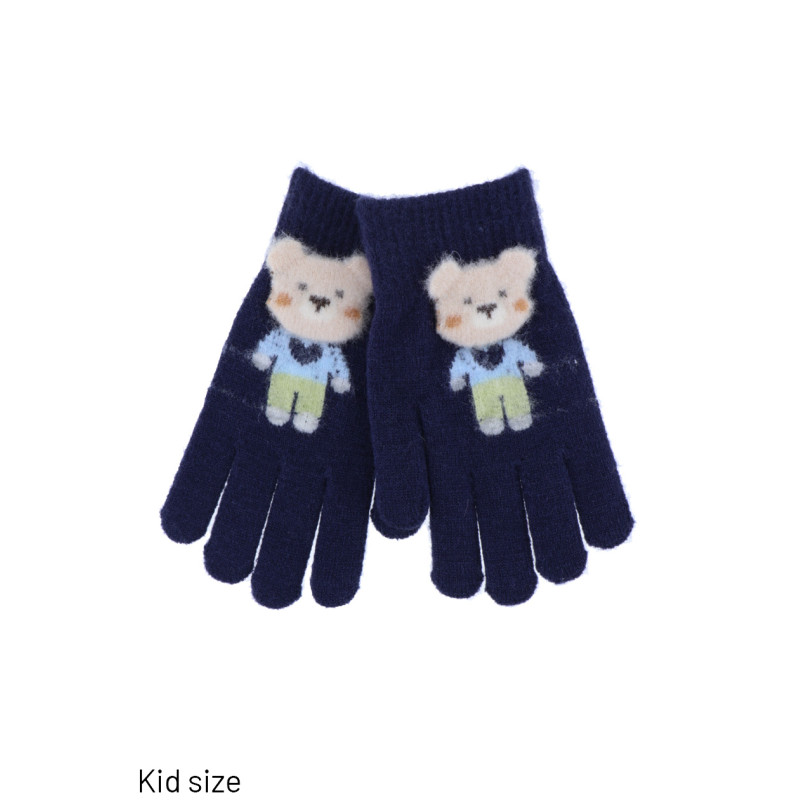 GUANTES DE NIÑO PUNTO CON OSO