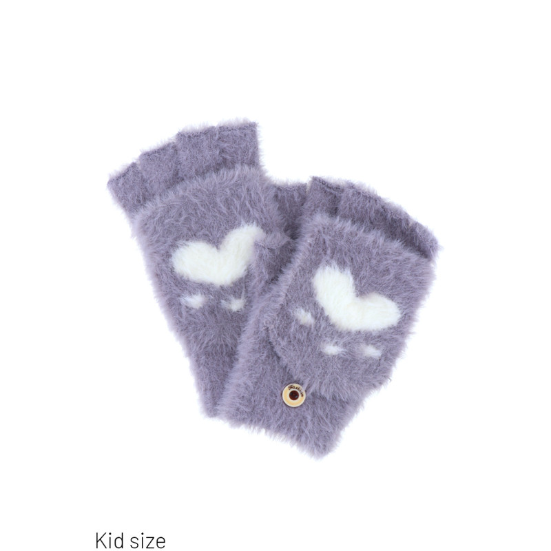 MITONES DE PUNTO PARA NIÑOS CON CORAZÛN