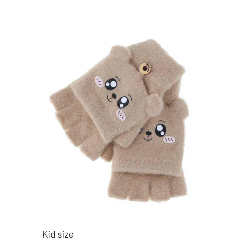 GUANTES DE NIÑO PUNTO CON OSO