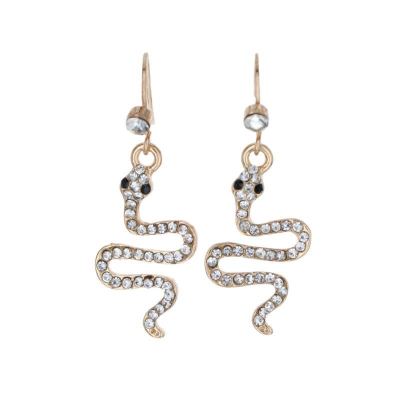 PENDIENTES EN FORMA DE SERPIENTE & ESTRAS