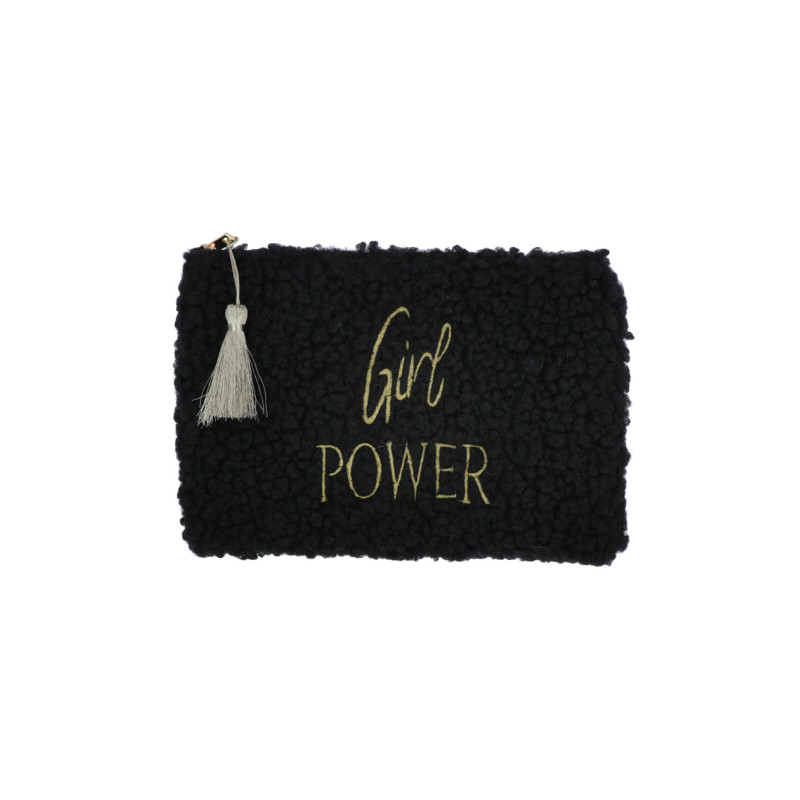 POCHETTE/TROUSSE EN PELUCHE: GIRL POWER