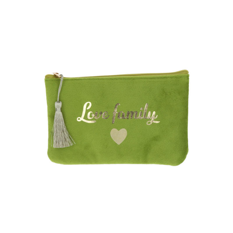 POCHETTE EN VELOUR: LOVE FAMILY