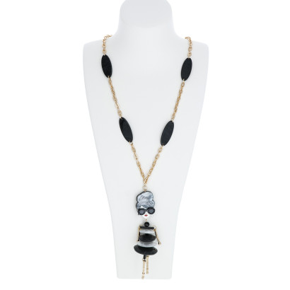LANGE KETTING MET HAARS POPJE