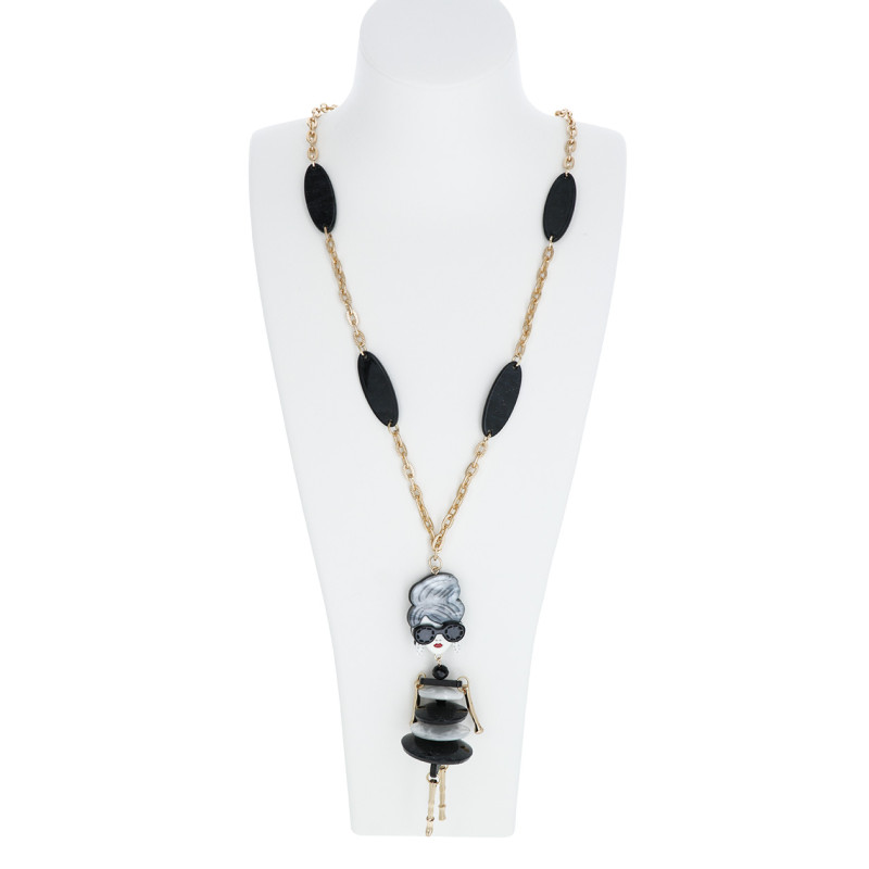 LANGE KETTING MET HAARS POPJE