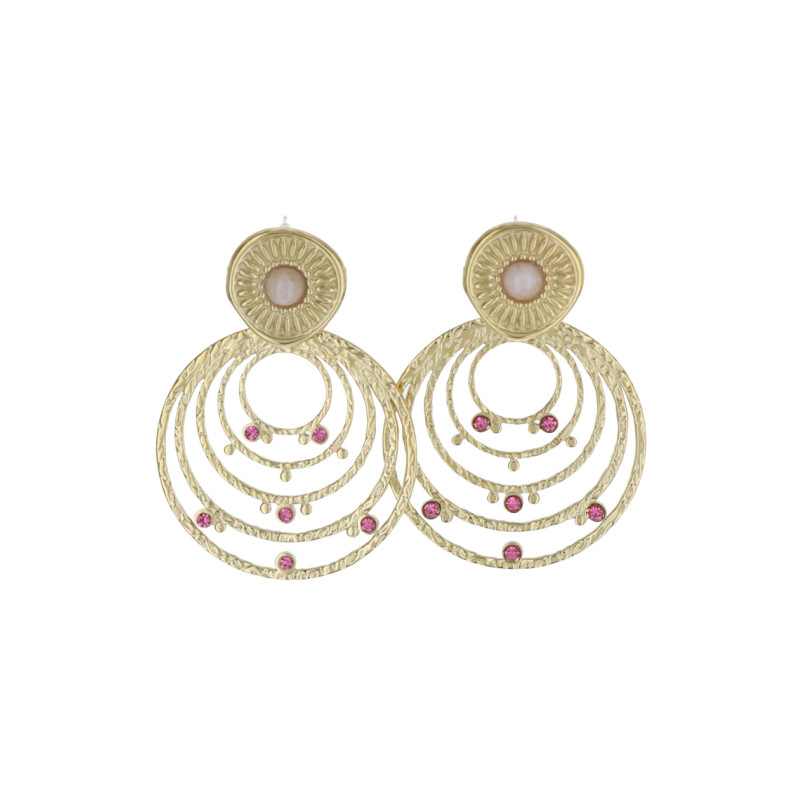 EARRINGS ROUND SHAPE LACE FILIGREE