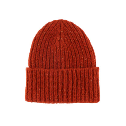 GORRO DE PUNTO DE LANA DE COLOR LISO