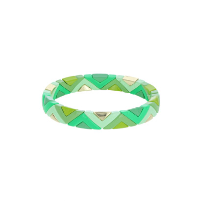 PULSERA GOMA CON PERLAS Y PERLAS TRIANGULAR