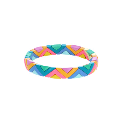PULSERA GOMA CON PERLAS Y PERLAS TRIANGULAR