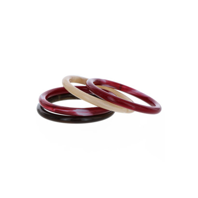 SET: 4 PULSERAS DE RESINA EFECTO DE MÁRMOL
