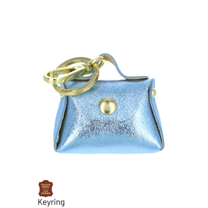PORTE-CLEFS EN CUIR BRILLANT SAC À MAIN