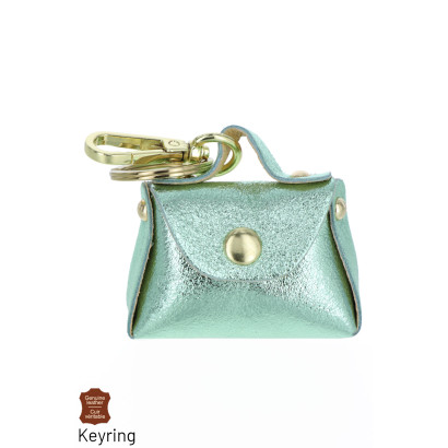 PORTE-CLEFS EN CUIR BRILLANT SAC À MAIN