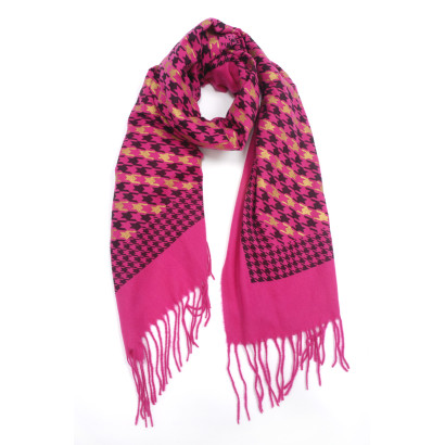 FOULARD À MOTIF GÉOMÉTRIQUE AVEC IMPRIME OR