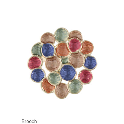 BROCHE FORMA REDONDO Y MULTICOLORES